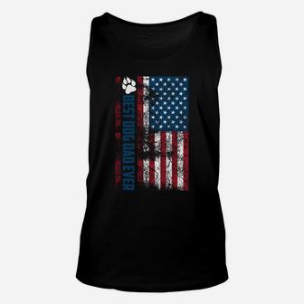 Best Dog Dad Ever | Cute Father's Day Funny 4Th Of July Gift Unisex Tank Top | Crazezy