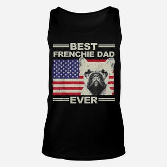 Best Frenchie Dad For Men Us Flag American French Bulldog Unisex Tank Top | Crazezy AU