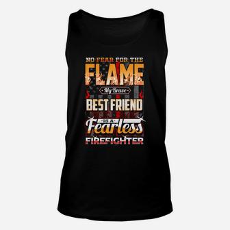 Best Friend Firefighter American Flag Unisex Tank Top | Crazezy DE