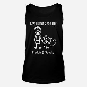 Best Friends For Life Name And Name Cat Unisex Tank Top - Thegiftio UK
