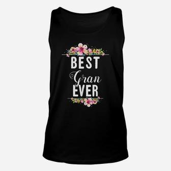 Best Gran Ever Floral Design Family Matching Gift Unisex Tank Top | Crazezy