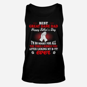 Best Great Dane Dog Dad Happy Father's Day Gift Unisex Tank Top | Crazezy