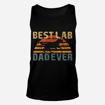 Best Lab Dad Ever Retro Vintage Labrador Dog Father Unisex Tank Top | Crazezy