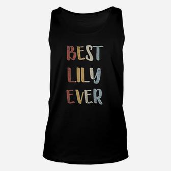 Best Lily Ever Retro Vintage First Name Gift Unisex Tank Top | Crazezy UK
