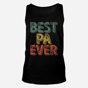 Best Pa Ever Shirt Funny Christmas Gift Father's Day Unisex Tank Top | Crazezy