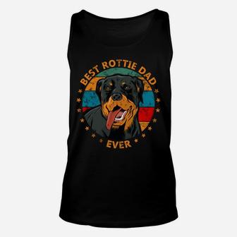 Best Rottie Rottweiler Dad Ever Cute Dog Lover Vintage Unisex Tank Top | Crazezy UK