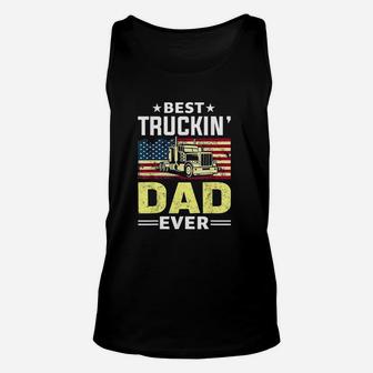 Best Trucking Dad Ever Unisex Tank Top | Crazezy AU