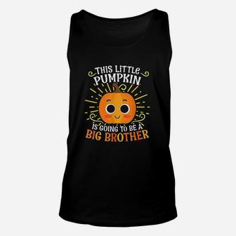 Big Brother Cute Thanksgiving Pumpkin Announcement Unisex Tank Top | Crazezy UK