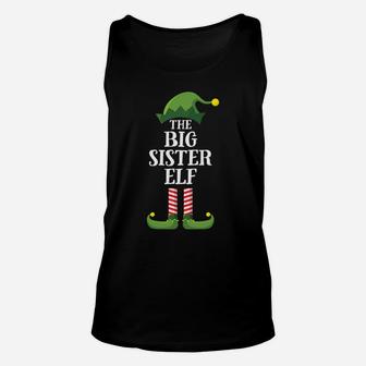 Big Sister Elf Matching Family Group Christmas Party Pajama Unisex Tank Top | Crazezy CA