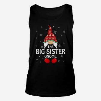 Big Sister Gnome Family Matching Christmas Funny Xmas Pajama Unisex Tank Top | Crazezy