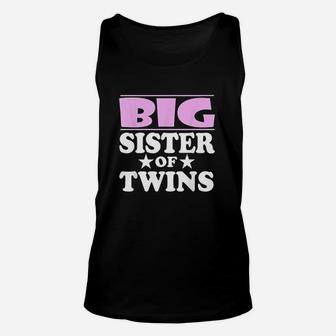 Big Sister Of Twins Announcement Gift Unisex Tank Top | Crazezy UK