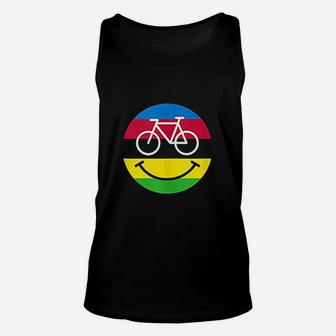 Bike Smiley Face World Champion Road Bicycle Smile Cyclist Unisex Tank Top | Crazezy