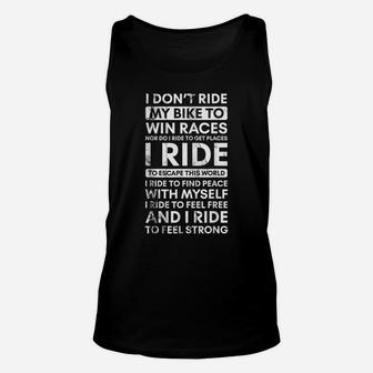 Biker Bicycle Cycling Cycle Rider Bike Ride Unisex Tank Top | Crazezy