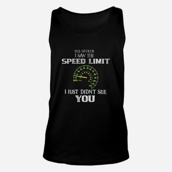 Biker Yes Officer Speed Funny For Sport Bikes Unisex Tank Top | Crazezy