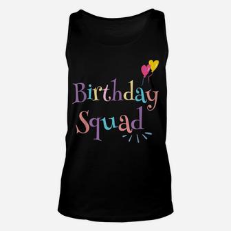Birthday Squad Birthday Party Gift Pastel Unisex Tank Top | Crazezy AU
