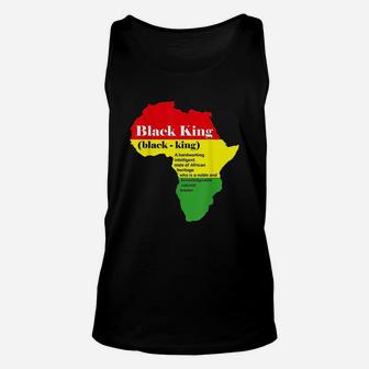 Black King Black History Month African American Unisex Tank Top - Seseable