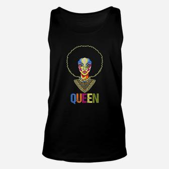 Black Queen Melanin African American Usa Pride Unisex Tank Top - Thegiftio UK