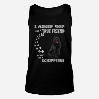 Black Sheepdog Dog Quote Mom Dad Costume, Cute Schipperke Unisex Tank Top | Crazezy AU