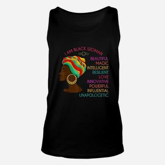 Black Woman African Roots Pride Gift Black History Unisex Tank Top - Thegiftio UK