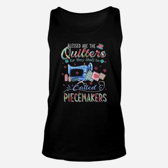 Blessed Are The Quilters For They Shall Be Unisex Tank Top - Thegiftio UK