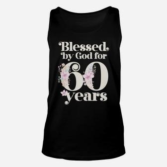 Blessed By God For 60 Years Unisex Tank Top | Crazezy