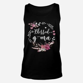Blessed G-Ma Thanksgiving Floral Funny Gifts Unisex Tank Top | Crazezy AU