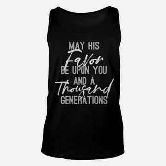 Blessing May His Favor Be Upon You Christian Unisex Tank Top - Monsterry CA