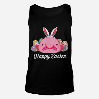 Blobfish In Ugly Face Bunny Ears Egg Hunting Easter Blobfish Unisex Tank Top | Crazezy UK