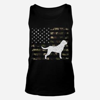 Bloodhound Dog Dad Mom Camouflage Usa Flag Unisex Tank Top | Crazezy