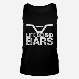 Bmx Distressed Life Behind Bars Graphic Gift Unisex Tank Top | Crazezy