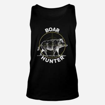 Boar Hunter Hog Hunting Sight Pig Tee Unisex Tank Top - Thegiftio UK