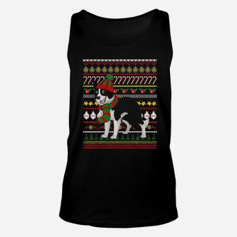 Border Collie Santa Claus Ugly Sweater Dog Gift Unisex Tank Top - Monsterry DE