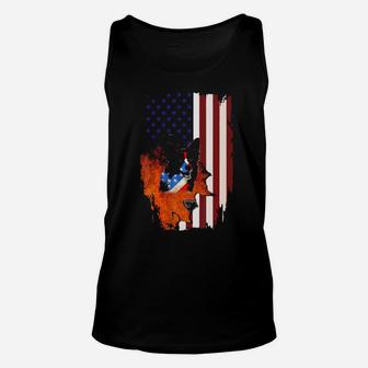 Border Collie Usa Flag 4Th Of July Veterans Dog Unisex Tank Top - Monsterry