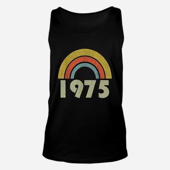 Born 1975 Vintage Rainbow 46Th Birthday Gifts Unisex Tank Top | Crazezy UK