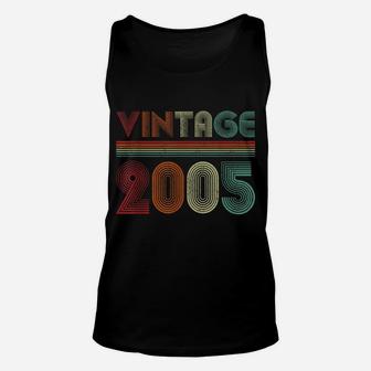 Born In 2005 Retro Vintage 16Th Birthday Gifts 16 Years Old Unisex Tank Top | Crazezy CA