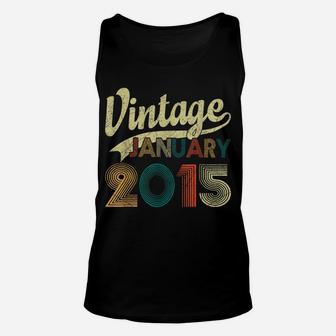 Born In January 2015 Shirt Vintage 5Th Birthday 5 Years Old Unisex Tank Top | Crazezy DE