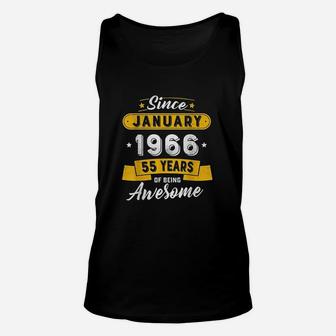 Born January 1966 55Th Bithday Made In 1966 Unisex Tank Top | Crazezy UK