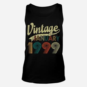 Born January 1999 Shirt Vintage 21St Birthday 21 Years Old Unisex Tank Top | Crazezy DE