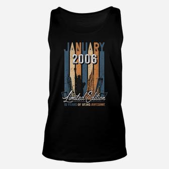 Born January 2006 15 Birthday Gift Made In 2006 15 Years Old Unisex Tank Top | Crazezy UK