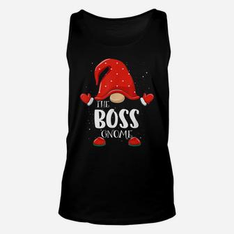 Boss Gnome Matching Family Group Christmas Pajama Unisex Tank Top | Crazezy UK