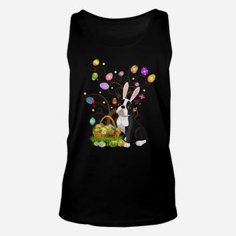 Boston Terrier Pet Dog Hunting Egg Tree Bunny Easter Day Unisex Tank Top | Crazezy CA