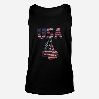 Boxing Gloves American Flag Unisex Tank Top | Crazezy CA