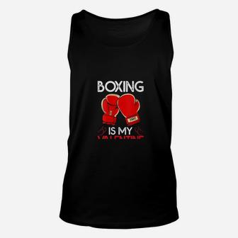 Boxing Is My Valentine Boxing Valentine's Day Unisex Tank Top - Monsterry UK