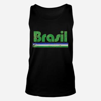 Brazil Vintage Flag Unisex Tank Top | Crazezy