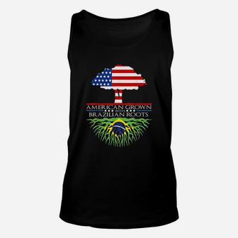 Brazilian Roots American Grown Tree Flag Unisex Tank Top | Crazezy