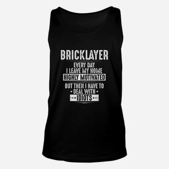 Brickie Brickmason Bricklayer Unisex Tank Top | Crazezy