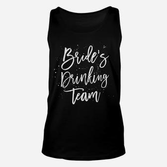 Bride's Drinking Team Bachelorette Party Shirt Bridal Tee Unisex Tank Top | Crazezy AU