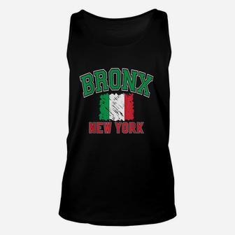 Bronx New York Style Italy Flag Unisex Tank Top | Crazezy