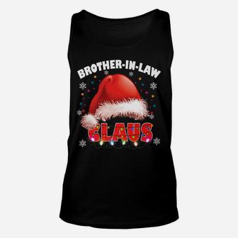 Brother-In-Law Claus Santa Hat Christmas Matching Family Unisex Tank Top | Crazezy UK