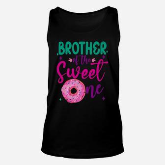 Brother Of Sweet One 1St B-Day Party Matching Family Donut Unisex Tank Top | Crazezy UK